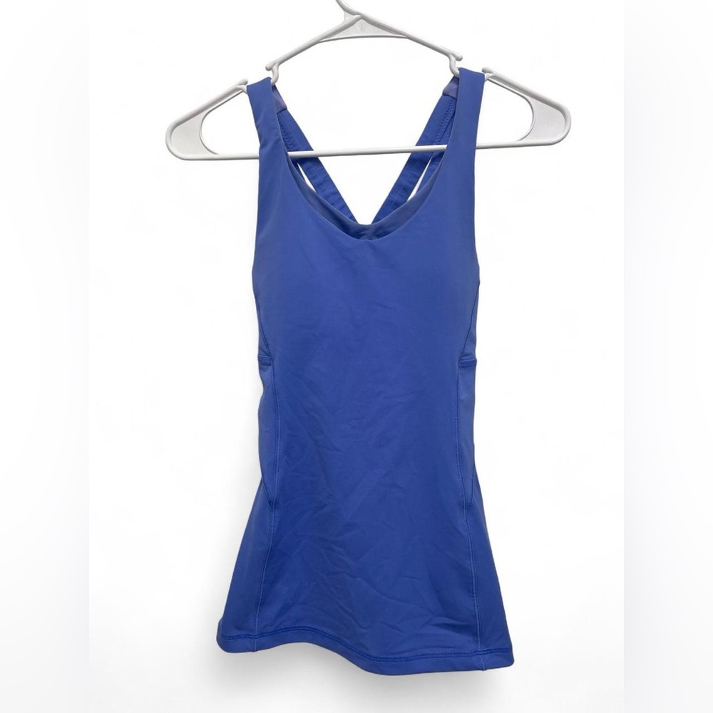 Lululemon Women's Blue Cross Racerback Active Tank Top